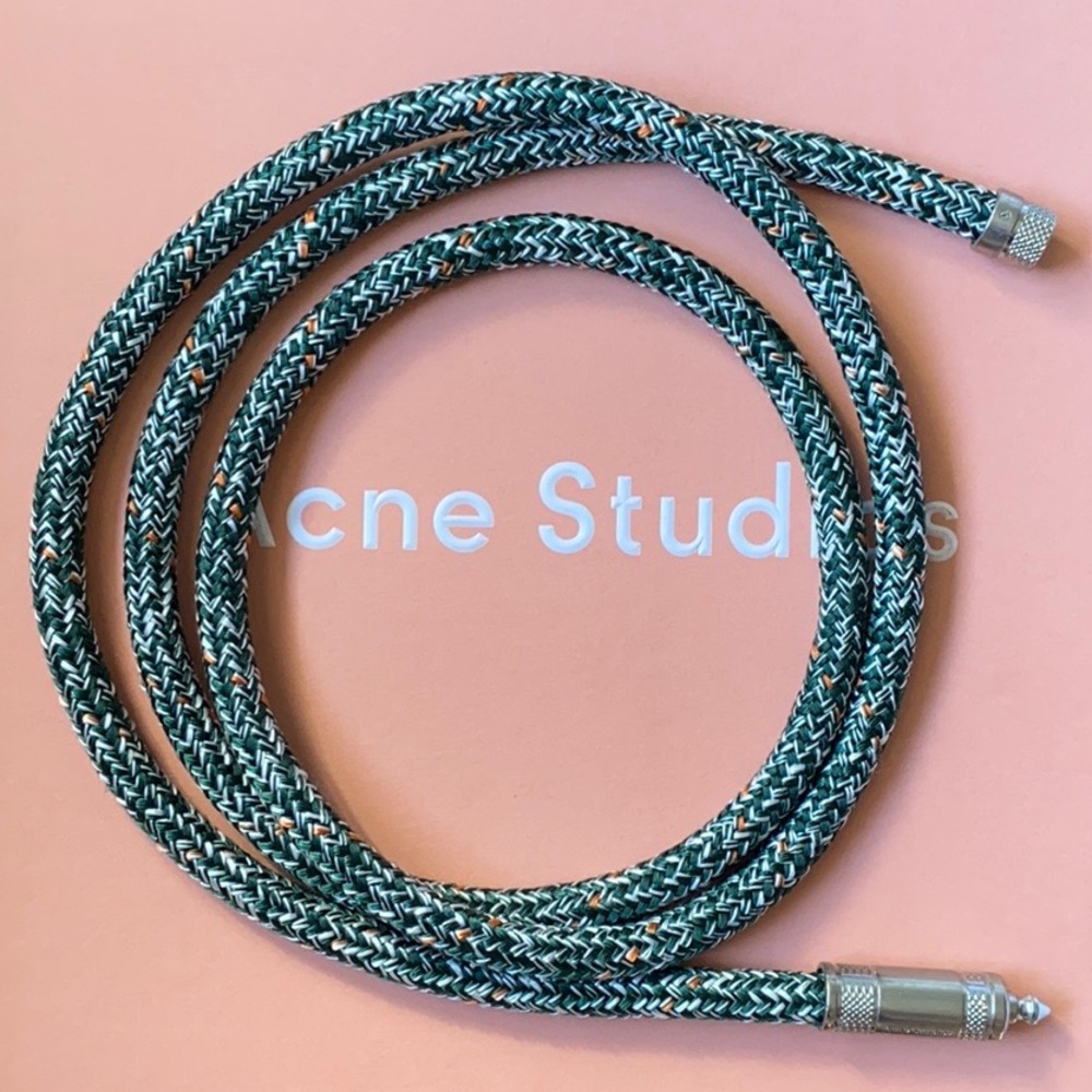 Acne Studios rope jack belt in green